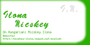 ilona micskey business card